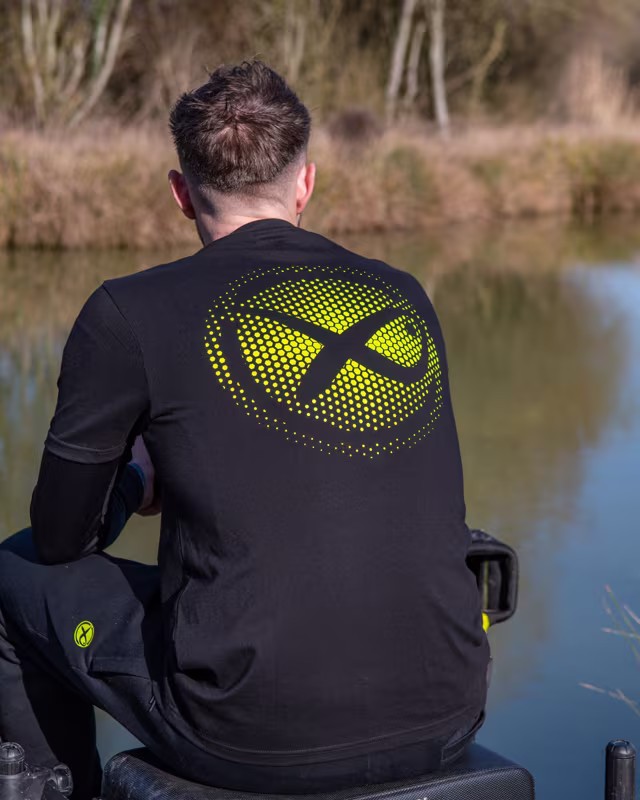 Matrix Large Fade Logo T-Shirt - Black/Lime