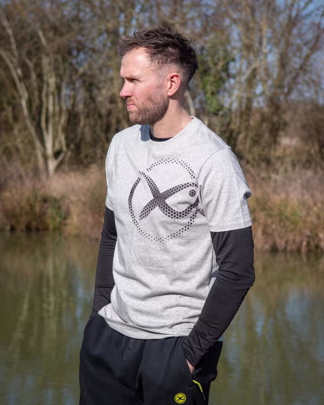 Matrix Large Mesh Logo T-Shirt - Grey