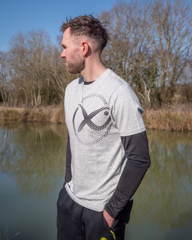 Matrix Large Mesh Logo T-Shirt - Grey