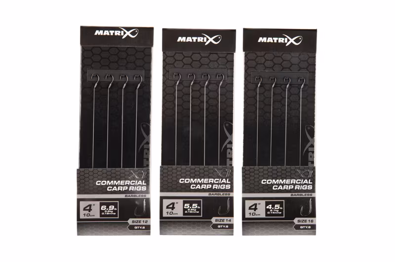 Matrix X1 Commercial Carp 10cm Rigs Size 12