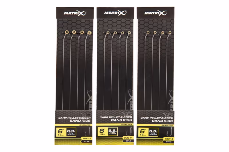Matrix X6 Carp Pellet Rigger 15cm Band Rigs