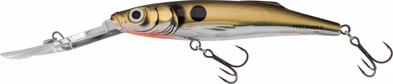 Salmo Freediver Super Deep Runner Floating 9cm Gold Black Back