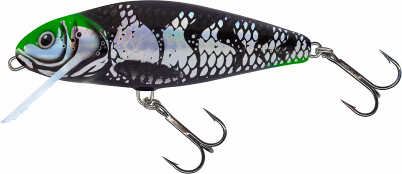 Salmo Perch Floating 8cm Holo Dark green Head