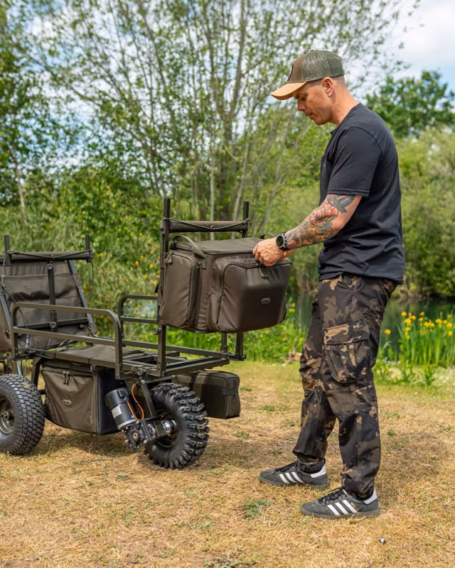 Carp Porter Large Front Barrow Bag Green w/Front Ledge