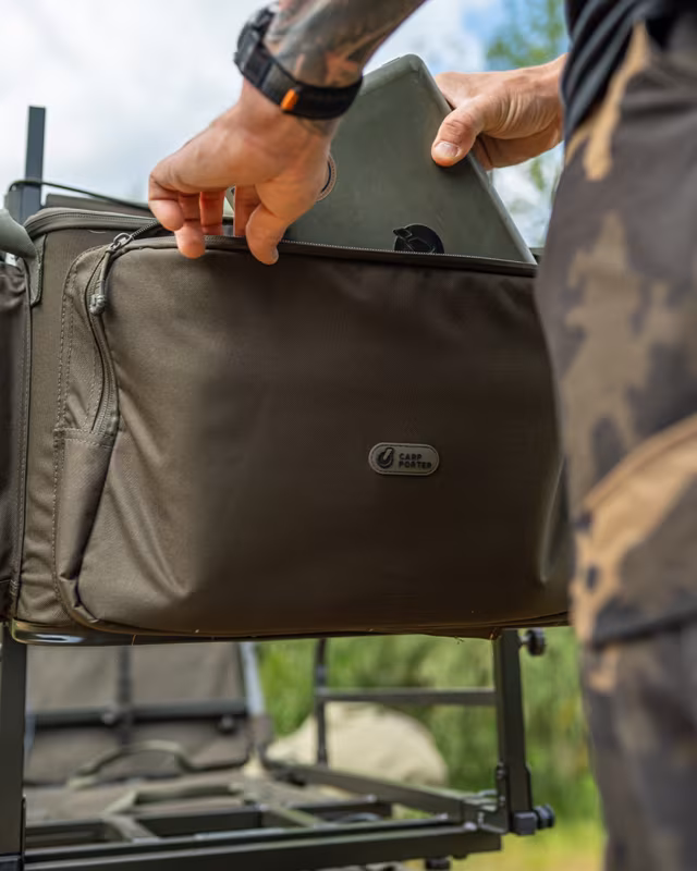 Carp Porter Large Front Barrow Bag Green w/Front Ledge