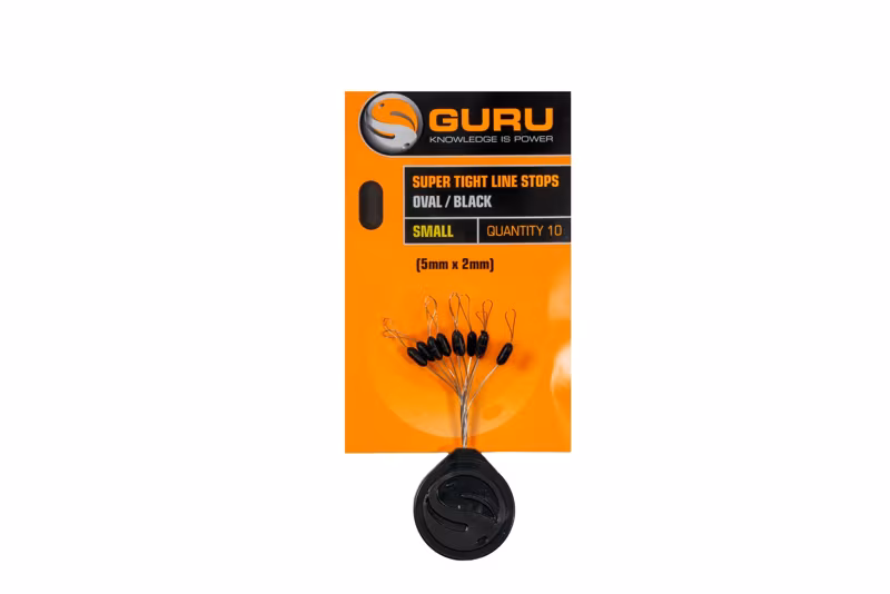 Guru Super Tight line Stops Oval Black