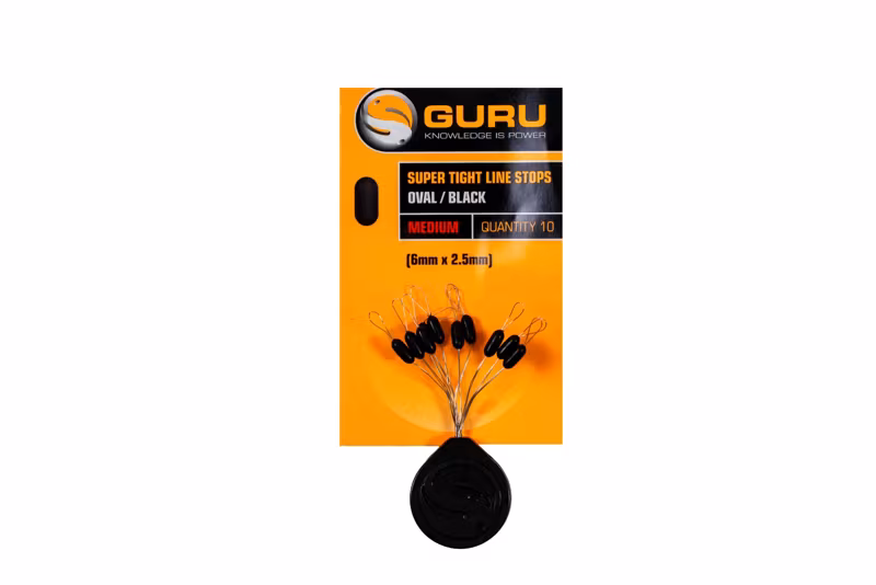 Guru Super Tight line Stops Oval Black