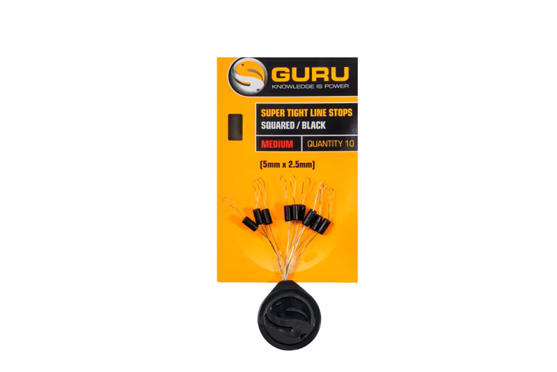 Guru Super Tight line Stops Squared Black