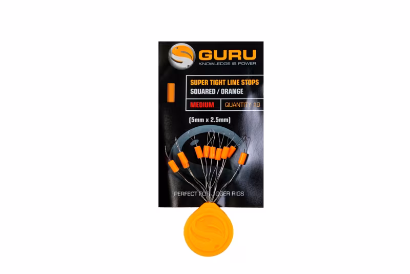Guru Super Tight line Stops Squared Orange