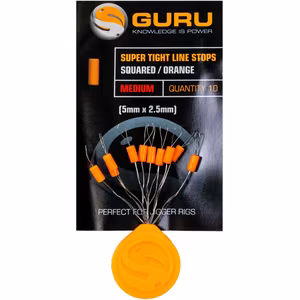 Guru Super Tight line Stops Squared Orange