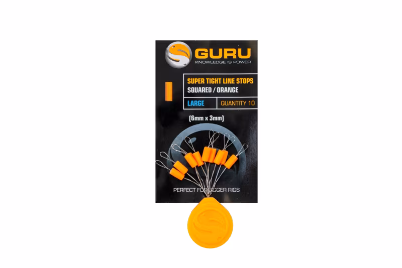 Guru Super Tight line Stops Squared Orange