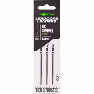 Korda Kable Leadcore Leader QC Swivel Gravel