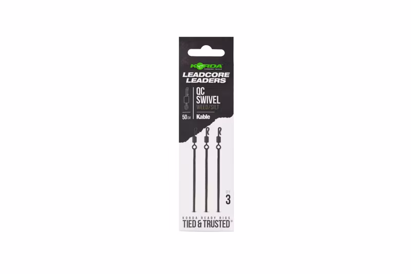 Korda Kable Leadcore Leader QC Swivel Weed