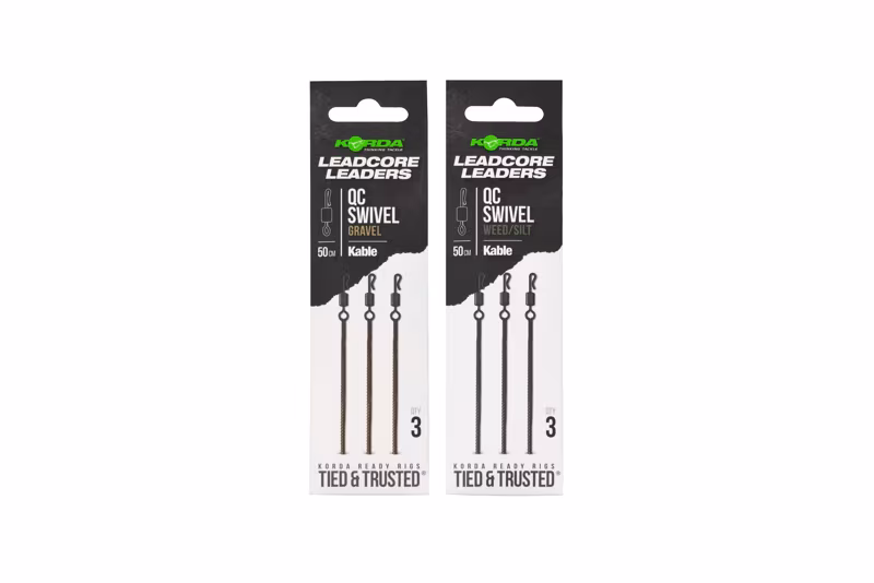 Korda Kable Leadcore Leader QC Swivel Weed
