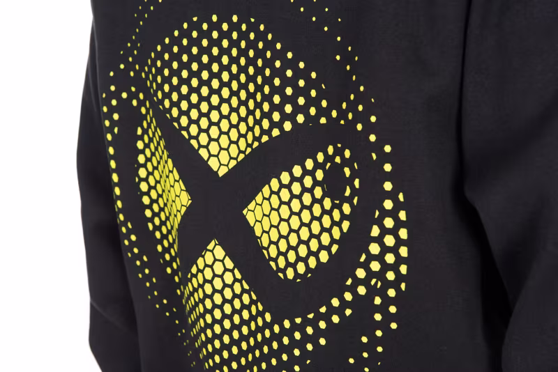 Matrix Large Fade Logo Hoody - Black/Lime
