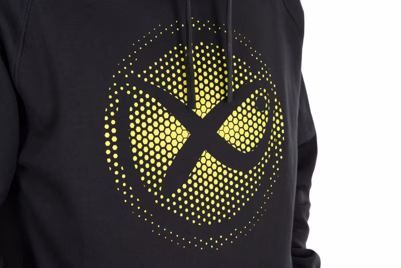 Matrix Large Fade Logo Hoody - Black/Lime