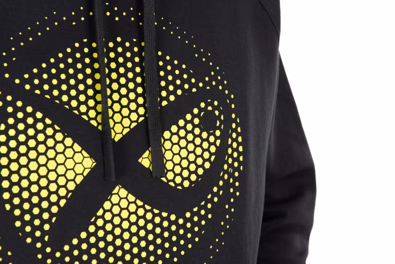 Matrix Large Fade Logo Hoody - Black/Lime