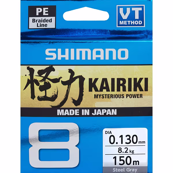 Shimano Kairiki 8 150m Steel Gray  0.350mm/39.5kg
