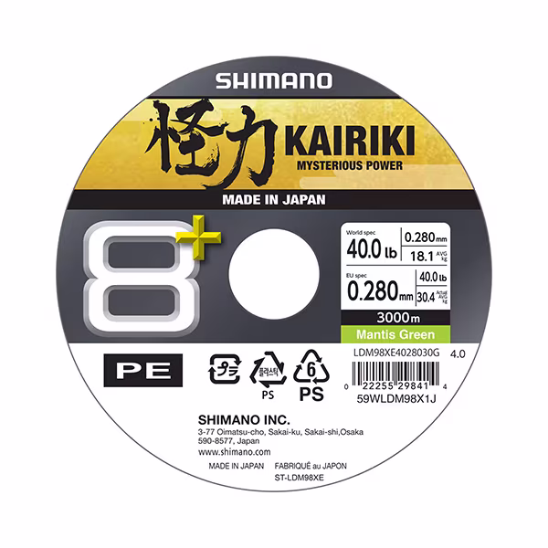 Line Kairiki 8+ 3000m 0.28mm 30.4kg M. Green