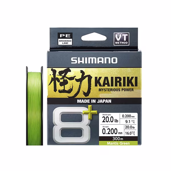 Line Kairiki 8+ 300m 0.20mm 16.0kg M. Green