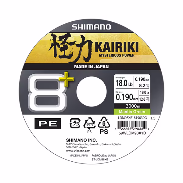 Line Kairiki 8+ 3000m 0.19mm 12.8kg M. Green