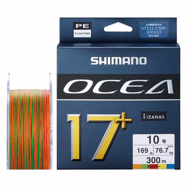 Line Ocea 17+ Braid 300m 76,7kg PE10 Multi color