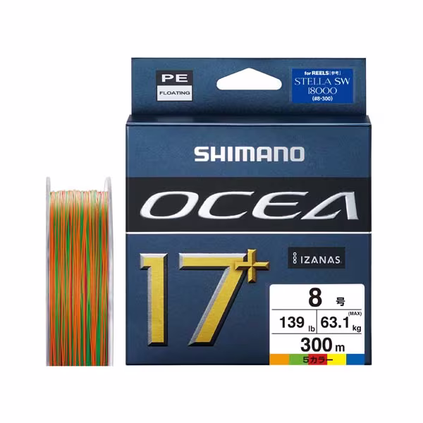 Line Ocea 17+ Braid 300m 63,1kg PE8 Multi color